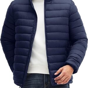 Source Unknown Men's Deep Blue Puffer Jacket